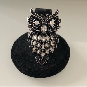 3 for$25🛍Silver color owl stretchable ring